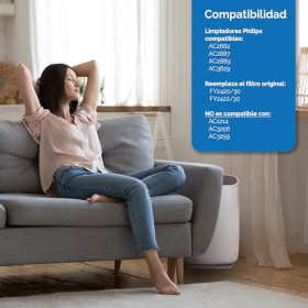 Philips air purifier filter set with HEPA and activated carbon filters