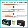 EverExceed 12V 8Ah LiFePO4 Batterie mit BMS, 3000+ Zyklen für USV/Solar