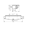Termostato de ducha Hansgrohe 13161000, expuesto