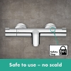 hansgrohe Ecostat 1001 CL – Термостат для ванни з видом на ванну, змішувач для ванни з кнопкою безпеки (SafetyStop) на 40 °C, термостат