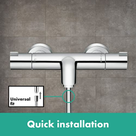 hansgrohe Ecostat 1001 CL – Thermostat für Badewannenansicht, Wannenarmatur mit Sicherheitstaste