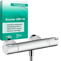 Mezclador termostático de ducha Ecostat 1001 CL, color plata