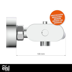 EISL CARNEO Badewannenmischer, Thermostat, Wasserfall-Auslauf, Chrom