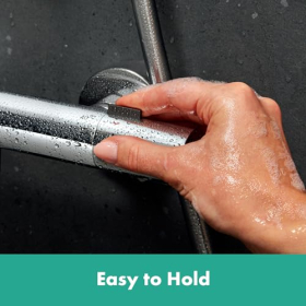 hansgrohe Ecostat Fine, termostato de ducha empotrado, EcoStop+, SafetyStop a 40 °C, cromo