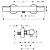 hansgrohe Ecostat Element surface-mounted shower thermostat with EcoStop+ 40 °C