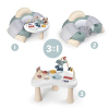 Smoby- Little Smoby baby seat, padded, with multi-activity table, separate seat, suitable from 6 months