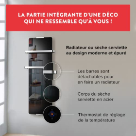 CHEMIN'ARTE Elektrischer Handtuchhalter für Badezimmer, 1200 W