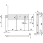 Cylinder mortise lock CISA 144150800 with zinc coating