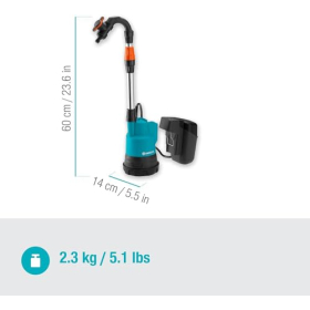 Gardena Regenpumpe 2000/2 18V P4A, kompakt