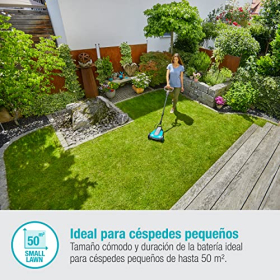 Gardena Set – аккумуляторная ручная газонокосилка 22/18В P4A для газонов площадью до 50 м²