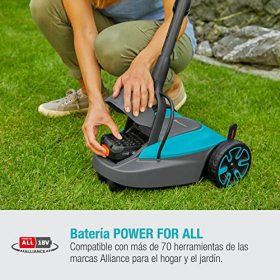 Gardena Set – аккумуляторная ручная газонокосилка 22/18В P4A для газонов площадью до 50 м²