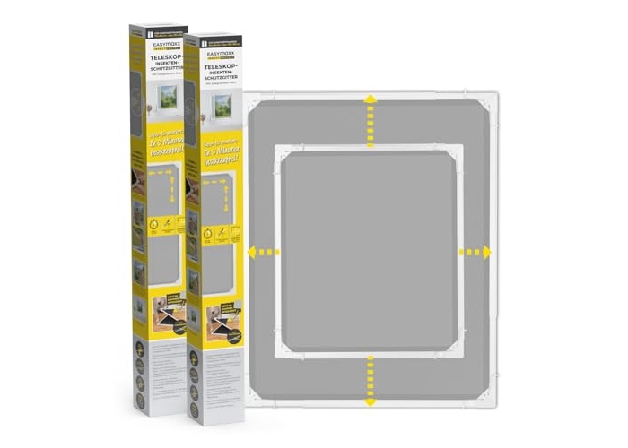 Mosquiteras EASYmaxx | Mosquiteras telescópicas | Ventanas | Blancas | Juego de 2 Mosquiteras EASYmaxx | Mosquiteras telescópicas | Ventanas | Blancas | Juego de 2