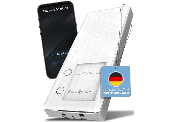 Sistema de intercomunicación inalámbrico DECT delgado con timbre y abrepuertas Sistema de intercomunicación inalámbrico DECT delgado con timbre y abrepuertas