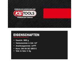 KS Tools 152.1060 – Kit de extractor de bujías incandescentes por vibración, 5 piezas, 1/4