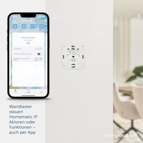 Homematic IP Smart Home 152000A0 – Настінний вимикач для брендованих вимикачів, керування приводами та термостатами, аксесуари для розумного дому