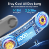 Improved neck fan, 4 turbo fans, 6000mAh