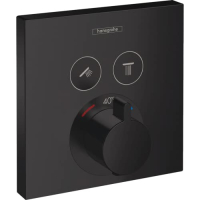 Hansgrohe ShowerSelect - Built-in thermostat, SafetyStop, Matt Black 