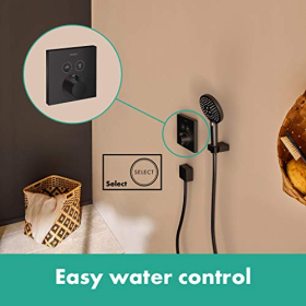 Hansgrohe ShowerSelect - Termostato integrado, SafetyStop, Negro mate