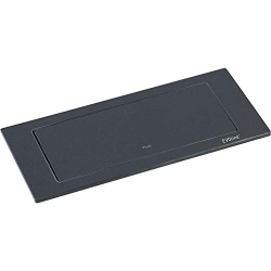 EVOline 159271005300 Backflip, 2 enchufes Schuko, 1 cargador USB, negro mate