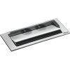 EVOline BackFlip, 2 Schuko sockets, 1 USB-C charger, stainless steel