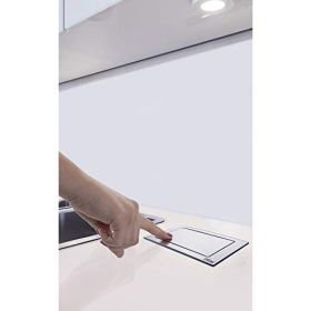 EVOline BackFlip, 2 Schuko-Steckdosen, 1 USB-C Ladegerät, Edelstahl
