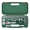 Bosch 1/2" ratchet set, 25-piece, powerful and ergonomic