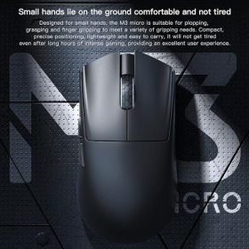 Darmoshark M3micro Wireless Gaming Mouse,Tri-Mode 2.4G/USB-C/Bluetooth Mouse Up to 26000DPI,PAW3395 optical sensor Lightweight 43g,8 programmable button 300MAh Battery Life,Computer Mouse for PC,Mac-W : Video Games