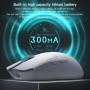 Darmoshark M3micro Wireless Gaming Mouse,Tri-Mode 2.4G/USB-C/Bluetooth Mouse Up to 26000DPI,PAW3395 optical sensor Lightweight 43g,8 programmable button 300MAh Battery Life,Computer Mouse for PC,Mac-W