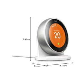 Google Nest Learning Thermostat, 3rd Generation, Connected Thermostat, Steel T3028FD