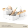 Umbra Bellwood Stackable Assortment Box with Removable Dividers, Blanc/Naturel Size M 28 x 17 cm