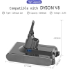 Batería de repuesto V8 de 6000 mAh para aspiradora Dyson V8
