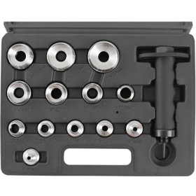 TECPO punching set, 14 pieces, punching diameter 5-35 mm, with ergonomic handle