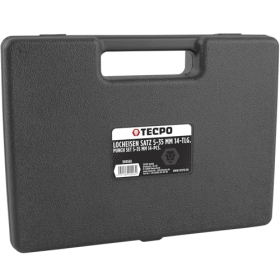 TECPO punching set, 14 pieces, punching diameter 5-35 mm, with ergonomic handle