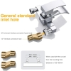 Cascade bath mixer, H59 brass chrome, ABS hand shower, wall mounting