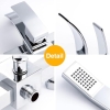 Cascade bath mixer, H59 brass chrome, ABS hand shower, wall mounting