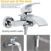 Cascade bath mixer, H59 brass chrome, ABS hand shower, wall mounting