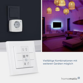 Homematic IP 142308A0 – 6-кнопочный настенный выключатель для умного дома, универсальный