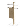 Wenko Samona Nature – Toallero de pie, acero inoxidable, cromo