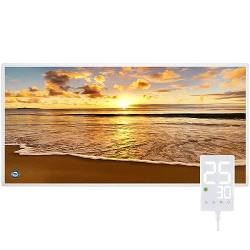 Hocosyme infrared heater 1000W – wall-mounted with thermostat & weekly timer