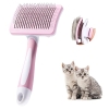 Vinabo Self-Cleaning Fur Brush for Dogs & Cats, Pink
