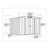 Duramax Gartenhaus ECO CALPE aus Metall, anthrazitgrau