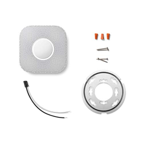 Детектор диму та чадного газу Google Nest Protect, на батарейках, білий