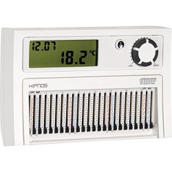 VEMER VE013900 HIPNOS - Cronotermostato da Parete a Cursori per Caldaia, Programmazione Giornaliera, Alimentazione a Batterie, Bianco