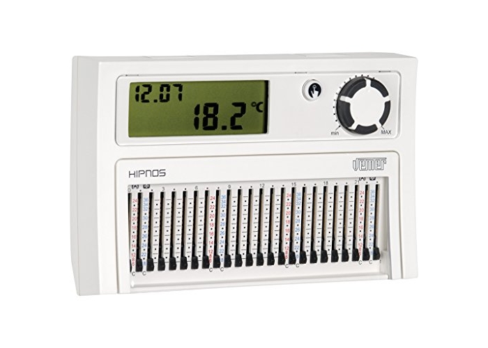 VEMER VE013900 HIPNOS - Cronotermostato da Parete a Cursori per Caldaia, Programmazione Giornaliera, Alimentazione a Batterie, Bianco VEMER VE013900 HIPNOS - Cronotermostato da Parete a Cursori per Caldaia, Programmazione Giornaliera, Alimentazione a Batterie, Bianco