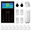 PGST Full Set Alarm System, Home Wireless Wifi + GSM 2G Tuya Smartlife APP Alexa Alarm System Kit with Siren Sensor Door Window Security for Home Office