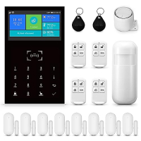 PGST Full Set Alarm System, Home Wireless Wifi + GSM 2G Tuya Smartlife APP Alexa Alarm System Kit with Siren Sensor Door Window Security for Home Office