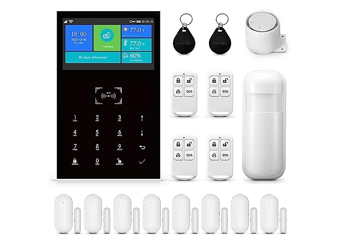 PGST Full Set Alarm System, Home Wireless Wifi + GSM 2G Tuya Smartlife APP Alexa Alarm System Kit with Siren Sensor Door Window Security for Home Office PGST Full Set Alarm System, Home Wireless Wifi + GSM 2G Tuya Smartlife APP Alexa Alarm System Kit with Siren Sensor Door Window Security for Home Office