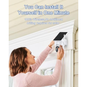Камера ANRAN 4MP 360° PTZ WiFi, сонячна, комплект з 2 шт., нічне бачення, локальне сховище