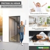 Windhager pleated mosquito net door 110x220 cm, rollable, no drilling, aluminum frame