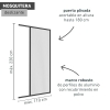 Windhager pleated mosquito net door 110x220 cm, rollable, no drilling, aluminum frame